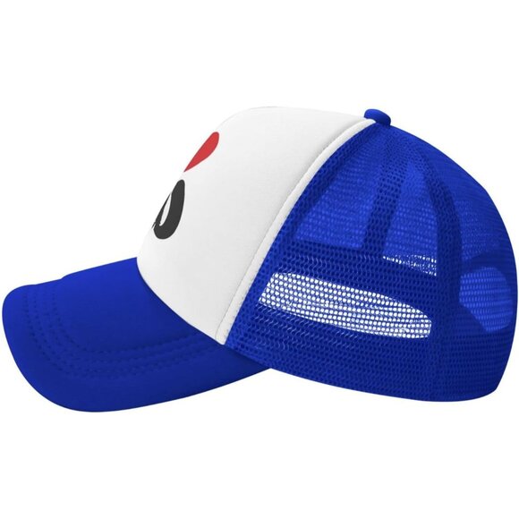 Unisex Blue Heart Beaver Love Hat Mesh Cap Adjustable Trucker Hat Baseball main image 5